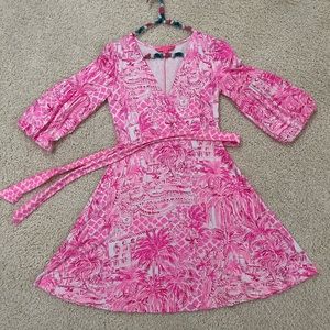 Lilly Pulitzer chance wrap in Pink Blossom Palm Beach. Size Small